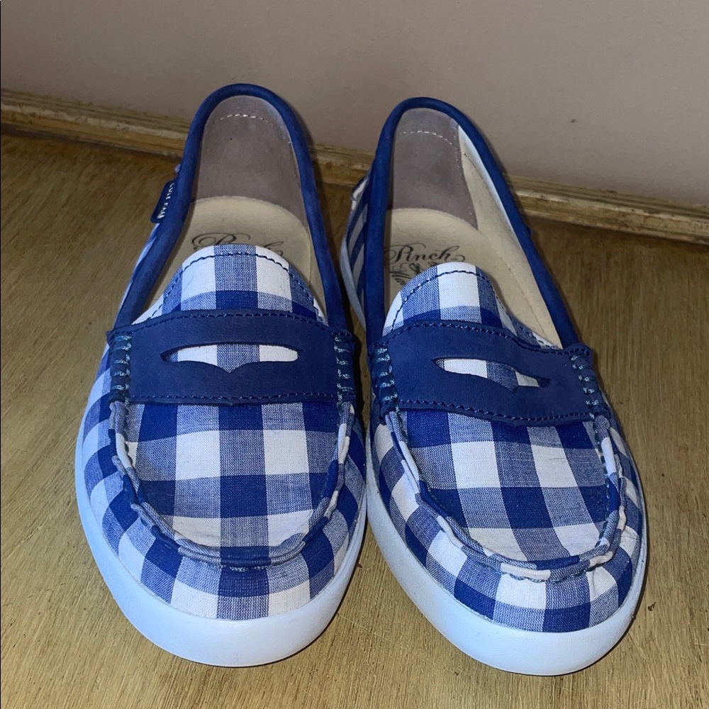 Cole Haan Nantucket Loafer Blue/White Gingham Women Size 6